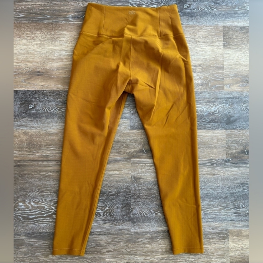 Calia Mustard High-Waisted Leggings_Large